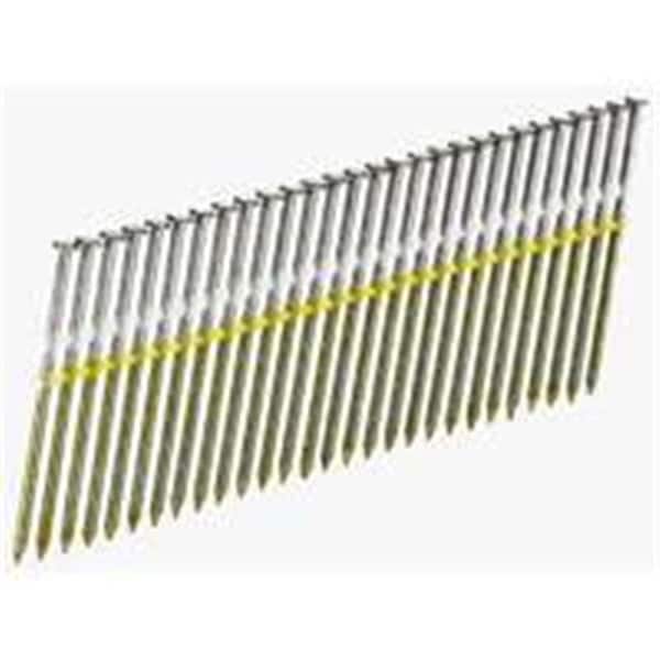 Collated Framing Nail, 3-1/4 in L, Bright, 20 Degrees